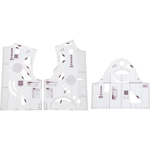 AU42 -1:1 Fashion Cloth Design Ruler Crop Mold School Student Teaching Apparel Drawing Template Garment Prototype Ruler