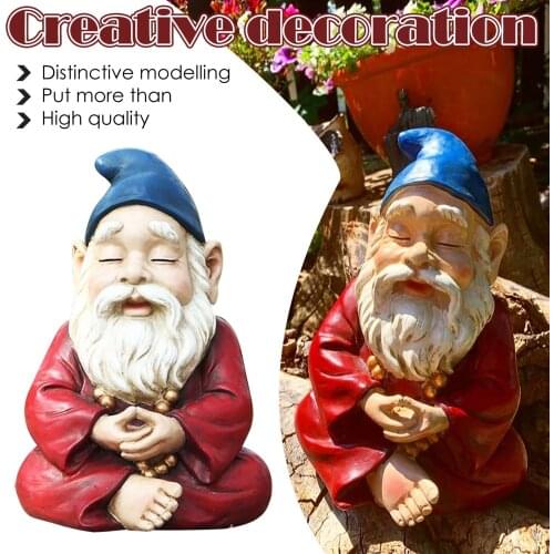 Buddha Trough Meditation Garden Yoga Dwarf Statue Creative Ornaments Villa Home Figurines Decoartion Sculptures Goblin Miniature