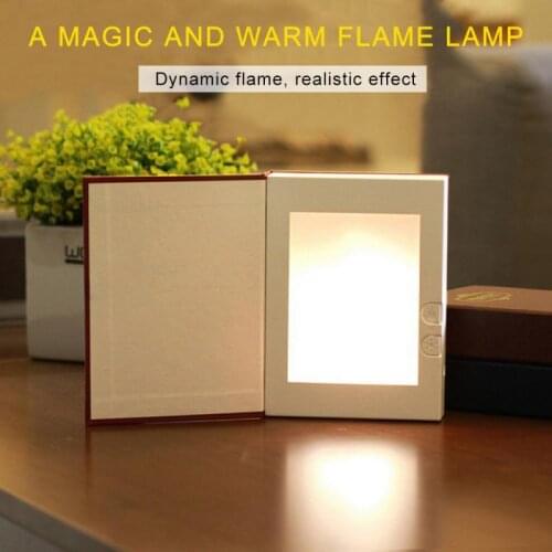 Wooden Book Lamp Portable USB Rechargeable LED Magnetic 3 Color Dimmable Foldable Night Light Desk Lamp Home Decor Dropshipping