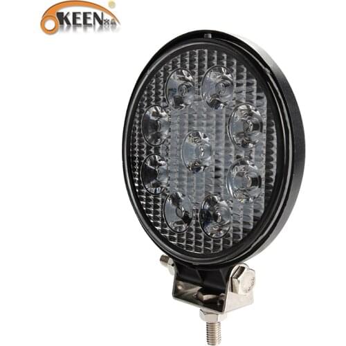 OKEEN Car LED Work Light 4 Inch 27W Round LED Light Bar for Tractor Offroad Truck ATV UTV SUV Driving Lamp Daytime Running Light