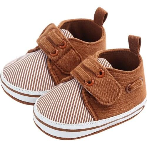 Baby Boys Girl Breathable Striped Patch Anti-Slip Shoes Sneakers Toddler Soft Soled First Walkers 2021