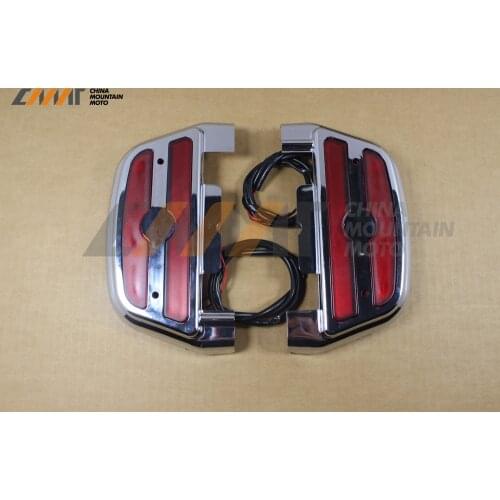 Chrome LED Light Passenger floorboard Cover ABS For Harley Softail Touring Trike