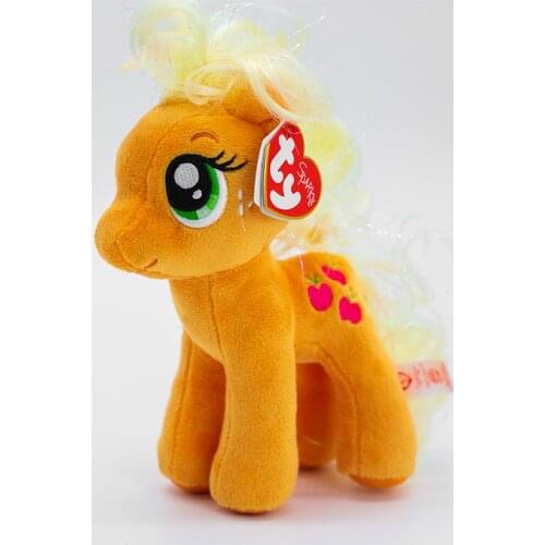 New 6 ‘’15cm Ty Beanie Stuffed Plush Animals Doll Yellow Hair Horse The Embroidered Pony Collectible Big Eye Soft Toys Gift