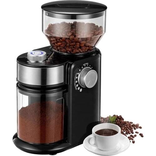 Coffee Machine Electric Burr Coffee Grinder with 18 Grind Settings, Drip Coffee, French Press and Percolator Coffee, 220V KF06