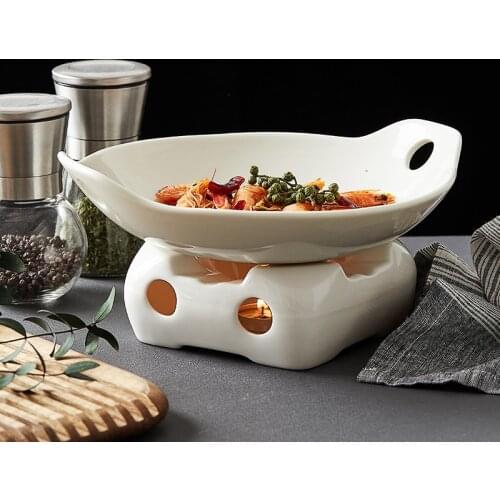 Creative White Ceramic Dinner Plate Heatable Chinese Style Tableware Plate Hotel Home Kitchen Decoration Tableware