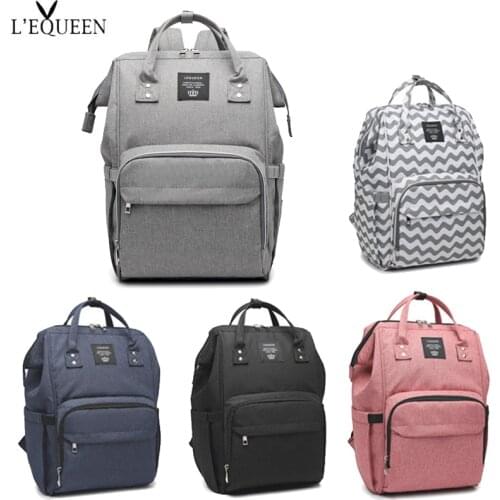 Lequeen Maternity Diaper Bag Backpack Nappy Bag Brand Mummy bag Large Capacity Baby Bag Nursing Bag for Baby Care
