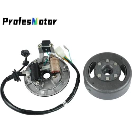 Motorcycle AC Ignition Magneto Stator Magneto Flywheel kit For Lifan LF 125cc 110cc 50cc Horizontal Engines Dirt Pit Bikes