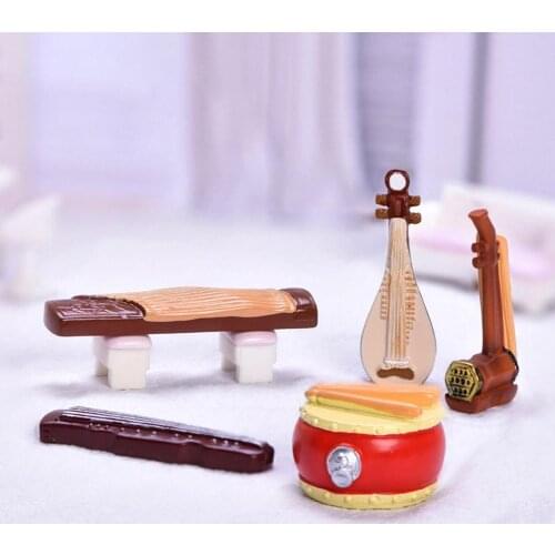 Mini Musical Instrument Micro Landscape Piano Violin Saxophone Display Mold Miniature Landscape DIY Ornament Crafts Decorations