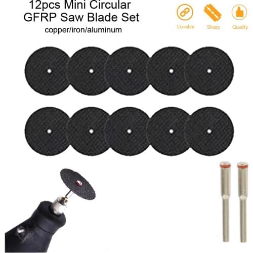12PCS Mini Circular Saw Blades Set Carving Disc Metal Cutting Iron Cutter Spare Parts Abrasive Tools Grinder Rotary accessories
