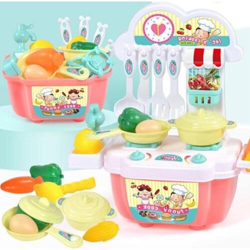 Children Miniature Kitchen Toys Set Pretend Play House Simulation Food Pots Pan Cooking Toy Gift For Girl Boy Early Learning Toy