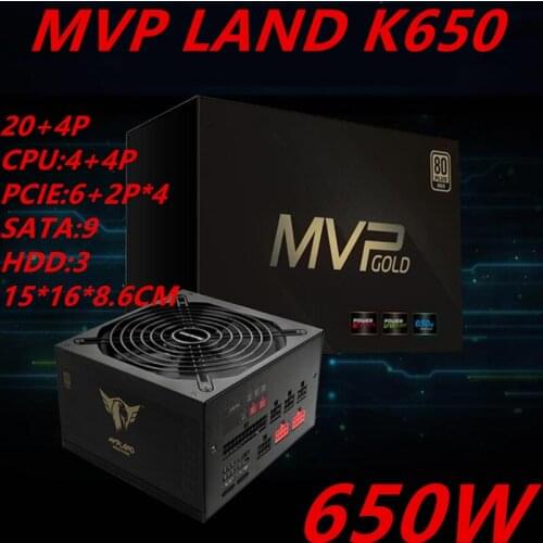 New PSU For Huntkey Brand 2080Ti Full Module Power Supply 650W Power Supply MVP LAND K650 HK750-91PP ZP650P-HK HK650/HK700-71PP