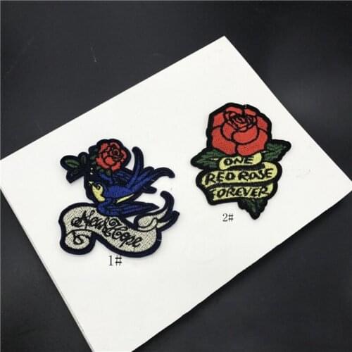 Wholesale 20pcs Embroidered Sewing On Patch Iron-On Patch Stickers For Clothes Sewing Fabric Applique Supplies YH210