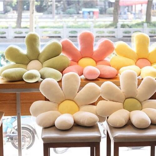 Flower Shaped Plush Pillow Breathable PP Cotton Creative Sleeping Seat Cushion for Relax