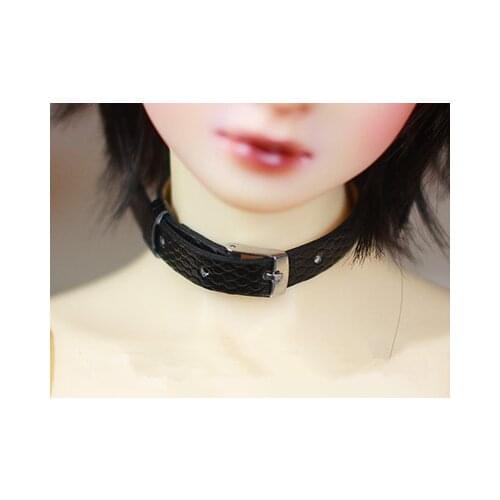 BJD doll necklace is suitable for 1/3 Uncle size black PU python pattern collar doll accessories