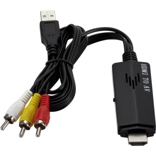 HDMI to RCA 1080P HDMI to AV Composite Video Audio Converter Adapter For Xbox PS4 Nintendo Switch Roku Fire Stick DVD Computer