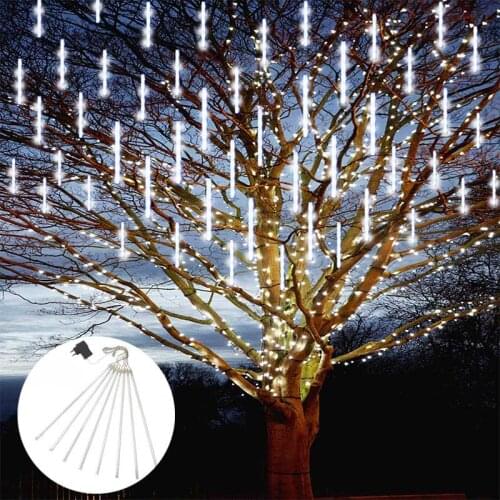 30cm EU/US Plug Holiday String Lights Christmas LED Meteor Shower Light For Garden Street Decoration Party Fairy Lights