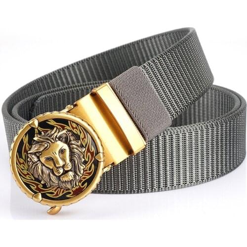 Outdoor automatic buckle canvas belt mens nylon wild casual belt tide style cloth belt jeans belt men