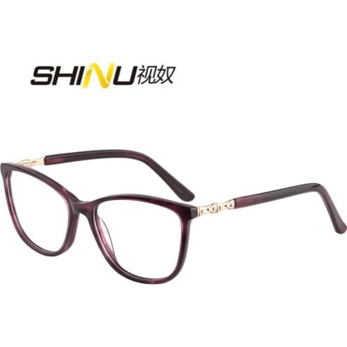 SHINU Brand Progressive Multifocal Reading Glasses men woman anti blue light acetate optical frame prescription eyewear RD396