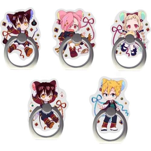 Universal Anime Toilet-Bound Hanako-kun Cartoon Mobile Phone Bracket Finger Ring Holder Stand Buckle Smartphone For iPhone