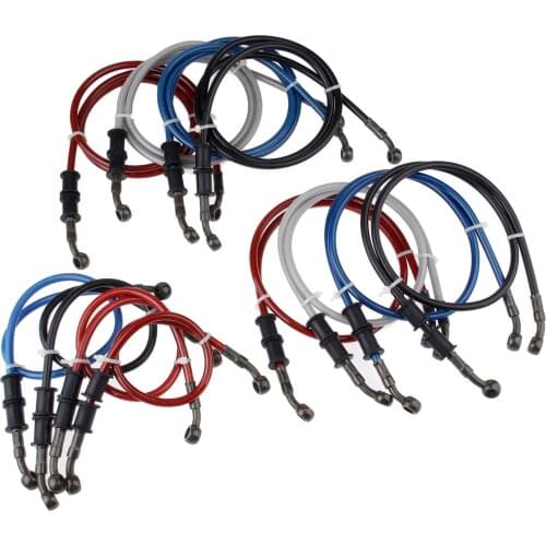 Universal Motorcycle Braided Stainless Steel Hydraulic Reinforce Brake Line Clutch Oil Hose Tube 500-1200mm For Dirt Bike Racing