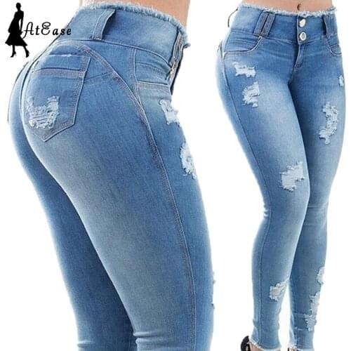 Skinny Jeans Women Fashion Autumn and Winter Ladies Casual Pants High Waist Package Hip Plus Size Long Trousers