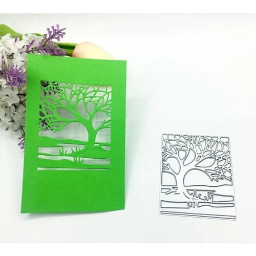 Julyarts Metal Cutting Tree Die Square New Dies For Scrapbooking Frame Nouveau Arrivage DIY Card Making Craft Die Cut Stitch