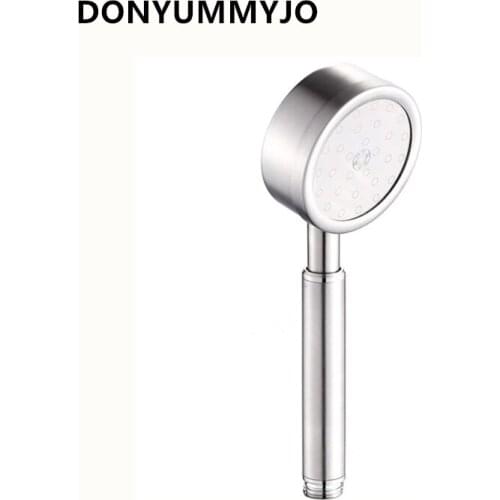 DONYUMMYJO 1pc High Quality Pressurized 304 Stainless Steel Brushed Finished Hand Shower Head