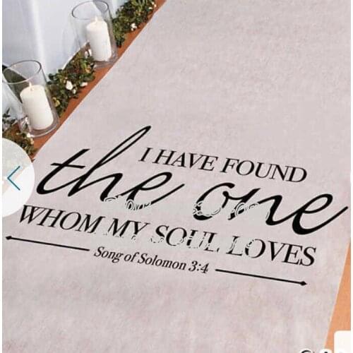 I Have Found The One Which My Soul Loves Wedding Welcome Reception Board Sign decal Suit Wedding Floor customized Sticker SE004