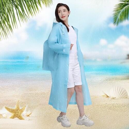 Womens Stylish Travel Rain Coat Solid Yellow Poncho Waterproof Raincoat With Hood And Pockets Impermeable Mujer Rain Gear DK50RC