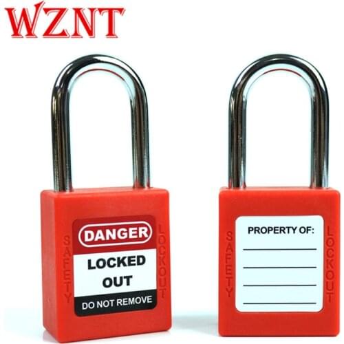 1pc NT-38S 38mm orange keyed differ keyed alike key same steel shackle safety lockout padlock with master key