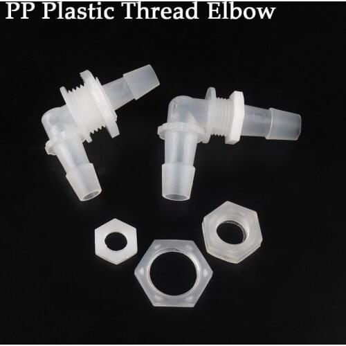 10Pcs 4.8~11.1mm G1/8~G1 Thread Elbow Connector PP Pagoda Equal Reducing Elbow Joint Aquarium Fish Tank Adapter Air Pump Fitting