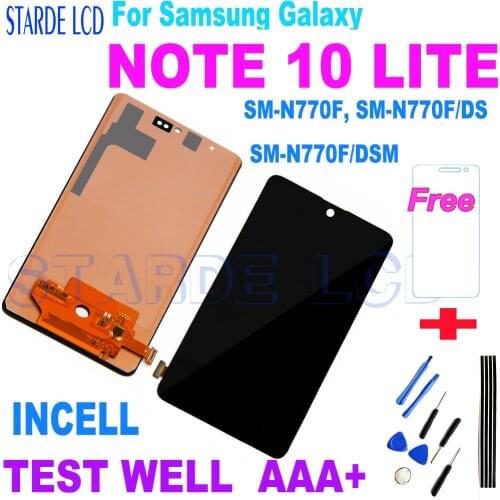 100% Tested TFT INCELL For Samsung Galaxy Note 10 Lite N770 SM-N770F LCD Display Touch Screen Digitizer Assembly Replacement