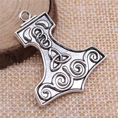 12pcs 40x34mm antique silver Ship type Celtic symbol charms diy retro jewelry fit Earring keychain hair card pendant