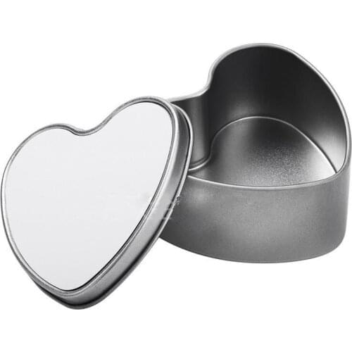 3pcs/Lot Coin Purses Sublimaiton DIY White Blank Candy Love Iron Container Storage Boxes