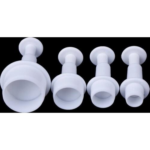 4pcs Round Cookie Molds Cutter Fondant Cake Decorating Tools Kitchen Accessories