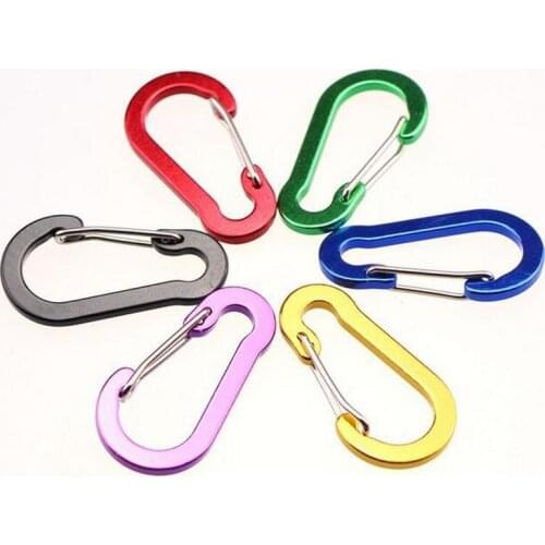 5Pcs/Lot S-Type Carabiner Buckle Spring Buckle Camping Equipment Alloy Backpack Buckle Water Bottle Hanging Snap Hook Keychain