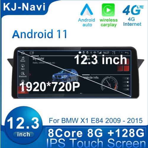 For BMW X1 E84 2009 - 2015 CIC System 12.3'' IPS 6+128 WIFI Android 10 GPS Navigation Stereo Idrive Car AI Player Multimedia BT
