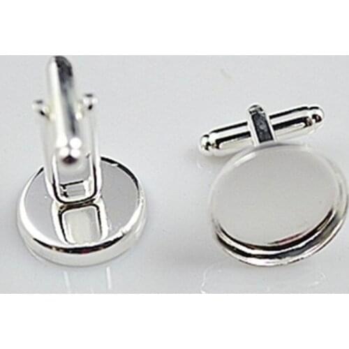 Free shipping 16mm hot sale design of Cufflink blanks Round Shaped fashion jewelry