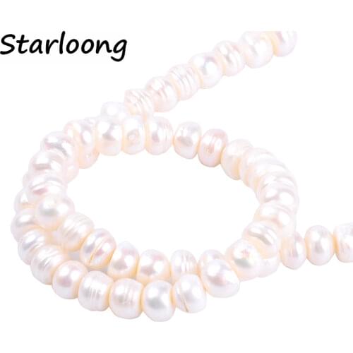 1pack/lot 10-11mm A quality Screw thread abacus Natural freshwater Pearl Loose Beads DIY for Jewelry bracelet necklace