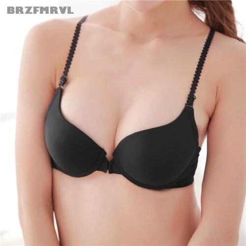 Front-Closure sexy bra support underwire Front Close push up Bra gather breast women bra Women Front Close T-Back lovely bra