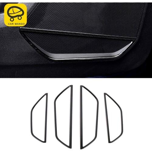 CarManGo Car Accessories Door Audio Speaker Cover Sound Circle Ring Sticker Frame Interior Decoration for Audi Q3 F3 2018-2021