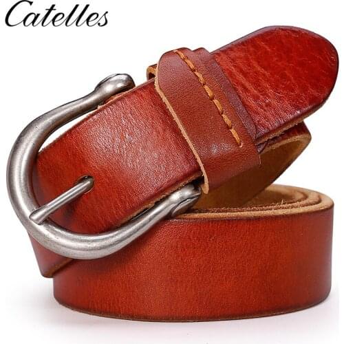 CATELLES 2017 New Developed Leather Belt for Men 100% Cowskin Leather Luxury Leather Soft Hand Fell Durable Fashion Belt