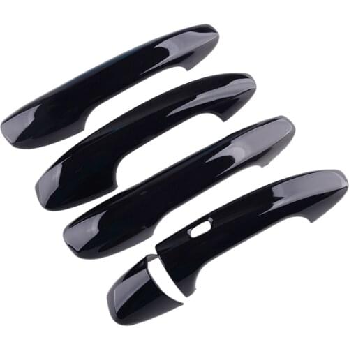 5Pcs Car Exterior Black Door Handle Cover Trim Frame Fit For Mercedes Benz C E GLC Class W205 X253 W213 2016 2017 2018 2019 LHD