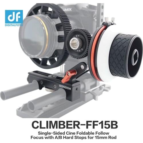 CLIMBER-FF15B Follow Focus Motor With Gear Ring Quick Release Clamp Wireless Lens Control System 15mm Rod for DSLR Camera