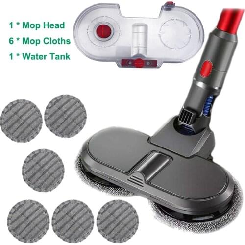 For Dyson V7 V8 V10 V11 Electric Mopping Vacuum Brush Head with Water Tank and 6pcs Cleaning Mop Cloth Replaceable Parts