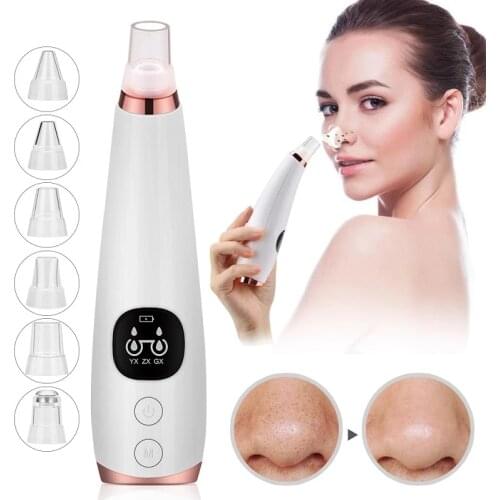 Blackhead Remover Nose T Zone Pore Vacuum Acne Pimple Removal Vacuum Suction Tool Facial Diamond Dermabrasion Machine Face Clean