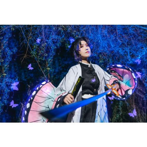 Anime Demon Slayer Kimetsu No Yaiba Cosplay High Quality Adult Kochou Shinobu Cosplay Costume Hallowen Demon Slayer Haori