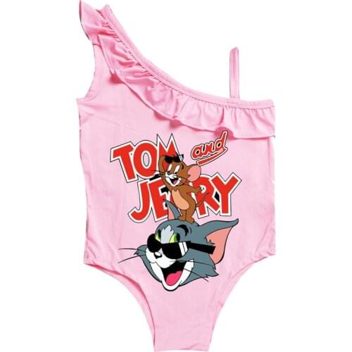 Cute Cartoon Bathing suits for Toddler girls Dinosaur Swimwear one piece Little Baby swimsuits Children Kids Sleeveless Bikinis