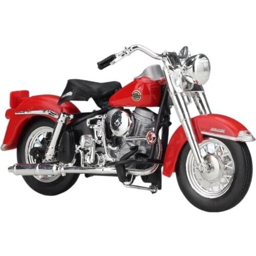Motorcycle Simulation Alloy Model 1:18 Harley 1958 FLH Duo Glide Collection Ornaments Birthday Gifts Decoration Toys Boys Gifts