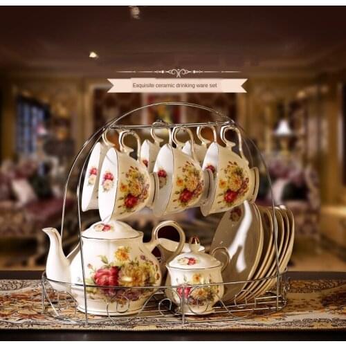 Bone China Tea Cup Sets Ceramic Water Utensils Set Sugar Pot Milk Pot Exquisite Afternoon Tea Coffee Set Cup and Saucer Set